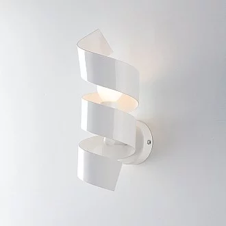 Applique Moderno 1 Luce in Ferro Laccato Bianco Serie Helix