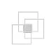 Plafoniera Moderna Con Incrocio Di 3 Quadrati Led 40 W Bianco Serie Frame